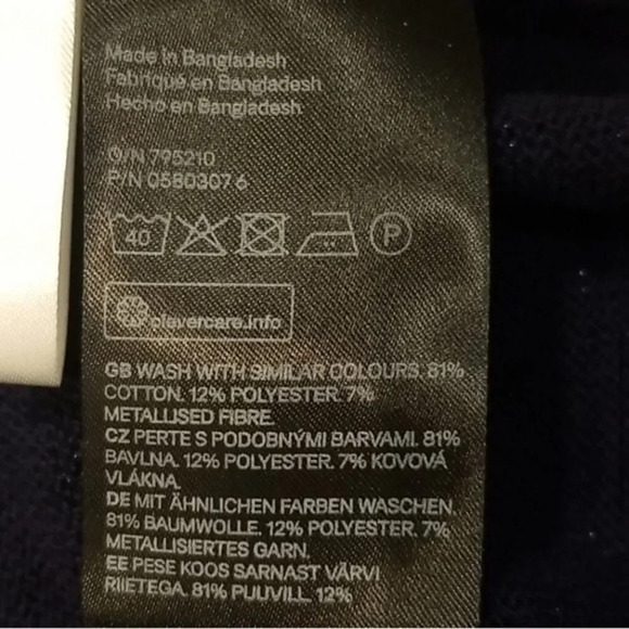 Girls Sparkling Blue H&M Pullover - Picture 6 of 9